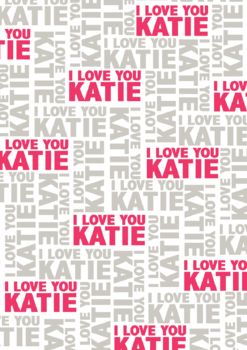 Personalised I Love You Wrapping Paper, 6 of 8