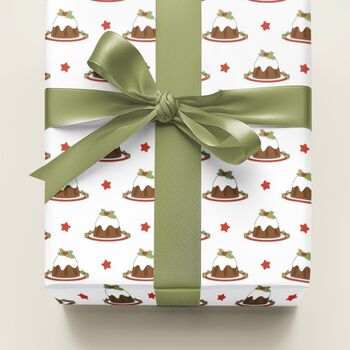 Luxury Quality Christmas Pudding Gift Wrapping Paper, Superior Thickness, 4 of 6