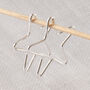 Small Star Sterling Silver Sleeper Earrings, thumbnail 4 of 12