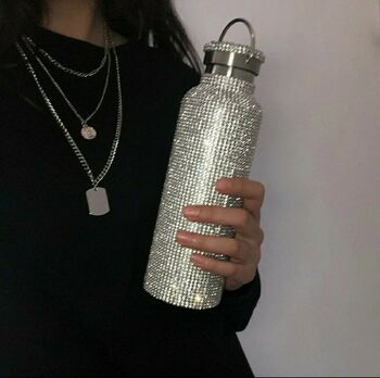 Reusable Water Bottle With Swarovski Crystals, 2 of 3