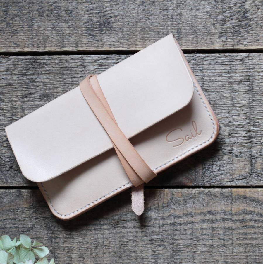 handmade leather ladies purse by sail
