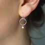 Tiny Sterling Silver Hoop And Gold Star Drop Earrings, thumbnail 1 of 8
