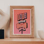 Illustrated 'Go For It' Retro Sign Art Print, thumbnail 1 of 2