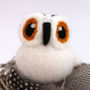 Needle Felted Snowy Owl Ornament, thumbnail 1 of 10