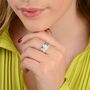 Sterling Silver Triple Band Spinning Ring, thumbnail 4 of 8