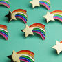 Rainbow Enamel Pin Lapel Badge, thumbnail 3 of 3