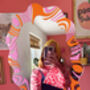 Wavy Mirror Orange And Pink, thumbnail 2 of 8
