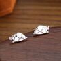 Blobfish Stud Earrings In Sterling Silver, thumbnail 1 of 11