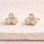 Trio Diamond Stud Earrings, thumbnail 1 of 4
