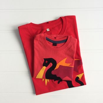 Parent And Child Dragon T Shirt Set, 2 of 6