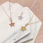 18ct Gold Plated Or Silver Initial Star Necklace, thumbnail 1 of 4