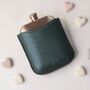 Copper Hip Flask With Luxury Leather Sleeve Valentine's Day Gift For Him, thumbnail 1 of 8