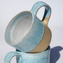 Handmade Large Ceramic Oasis Double Glazed Blue Mug, thumbnail 3 of 10