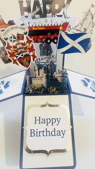 Personalisable Edinburgh Scotland Themed 3D Greeting/Gift Card, 2 of 7