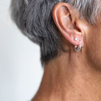 Diamond Cut Recycled Silver Chunky Hoop Earrings, 3 of 11