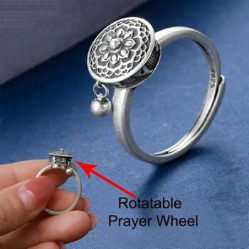 Adjustable Buddhist Tibetan Spinner Prayer Ring, 8 of 8