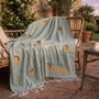 Personalised Orange Fruits Lightweight Embroidered Throw, thumbnail 2 of 5