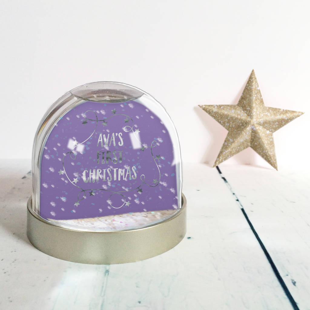 Personalised Photo Christmas Snow Globe By Sarah Catherine