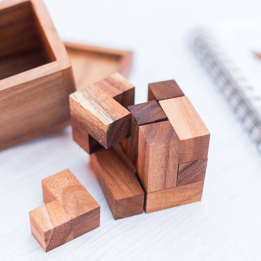 Soma Cube Wooden Puzzle By fablittlegiftshop | notonthehighstreet.com