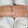 18k Gold Vermeil Plated Heart Charm Bracelet, thumbnail 3 of 6