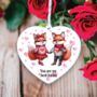 Personalised Fox Couple Love Decoration B, thumbnail 1 of 2