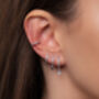 Silver Minimalist Earring Set, Silver Stacking Earrings, thumbnail 2 of 8