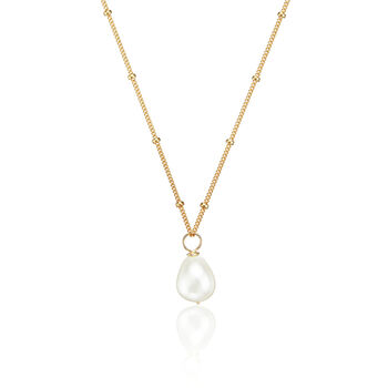 Rose/Silver/Gold Filled Large Pearl Satellite Necklace, 5 of 9