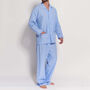Men's Crisp Cotton Blue And White Stripe Pyjamas, thumbnail 3 of 4