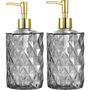 Two Pack Versatile Glass Soap Dispenser Bottle Pump, thumbnail 2 of 12