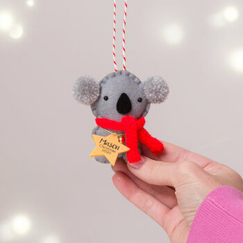 Koala Personalised Christmas Decoration, 2 of 5