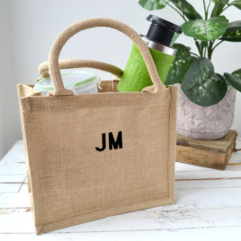 Embroidered Glitter Hessian Lunch Bag, 3 of 3