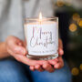 Merry Christmas Personalised Candle, thumbnail 1 of 4