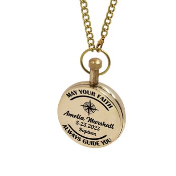 Personalised Pocket Watch For Baptism, First Communion, Confirmation, Christening Gift, 6 of 12