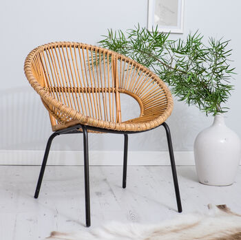 Bamboo Tub Chair Choose White Or Natural, 2 of 12
