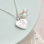 Monogram And Birthstone Silver Necklace, thumbnail 5 of 11