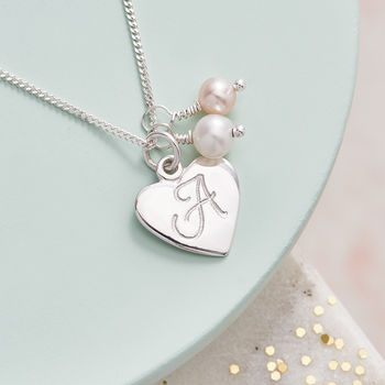 Monogram And Birthstone Silver Necklace, 5 of 11