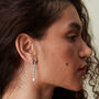 Mismatched Silver Pearl Drop Earrings, thumbnail 4 of 7