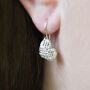 Sterling Silver Woven Heart Drop Earrings, thumbnail 2 of 12