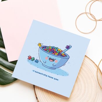 Cute Cereal Greetings Card, 4 of 10