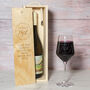 Birthday Sparkly Circle Wine Bottle Gift Box And Glass, thumbnail 1 of 3