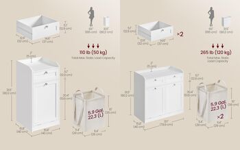 Bathroom Cabinet With Removable Laundry Basket, 2 of 6