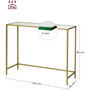 Modern Tempered Glass Console Table, thumbnail 6 of 7