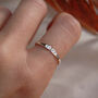 Personalised Initial Open Stacking Ring In Silver Or Gold, thumbnail 5 of 10