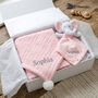 Personalised Pink Sherpa Blanket Elephant Comforter Set, thumbnail 4 of 9