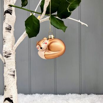Christmas Baby Fox Glass Bauble, 2 of 2