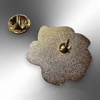 Peony Flower Hard Enamel Pin Lapel Badge, Botanical Floral Brooch, Jewellery Friendship Gifts For Women, 6 of 8