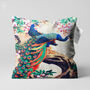 Decorative Peacock Patterned Cushion Cover, thumbnail 1 of 6