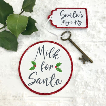 Santa's Magic Key And Milk Coaster, 2 of 3