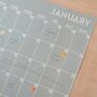 Large Monthly Undated A3 Wall Planner | 12 Pages | Surf, thumbnail 5 of 10