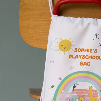 Personalised Noah’s Ark Drawstring Bag – Kids’ Toy Or Nursery Bag, 4 of 4